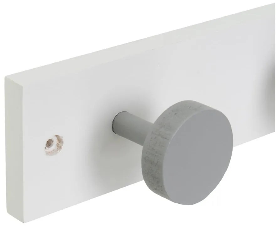 Cuier de perete alb-gri din lemn de pin 40 cm Anillos – Casa Selección