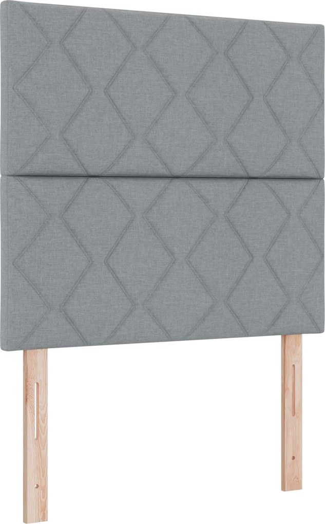 vidaXL Tăblie LED Gri deschis 100 cm țesătură