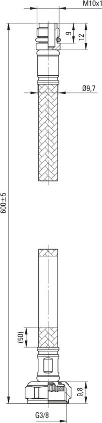 Furtun de racordare, pentru bateriile cu montare pe consolă - 60 cm XDT00VUU3