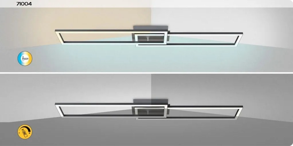 Plafoniera LED Smart dimabila cu telecomanda Nefertum