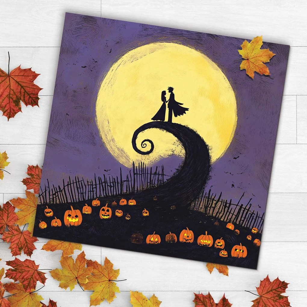 DUBLEZ | Tablou colorat - Iubire de Halloween
