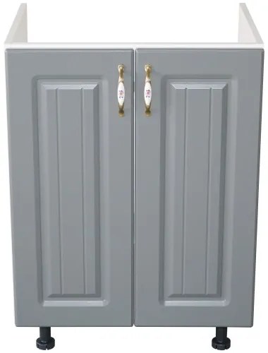 Corp inferior 60 cu 2 usi masca chiuveta Zebra MDF gri dungi