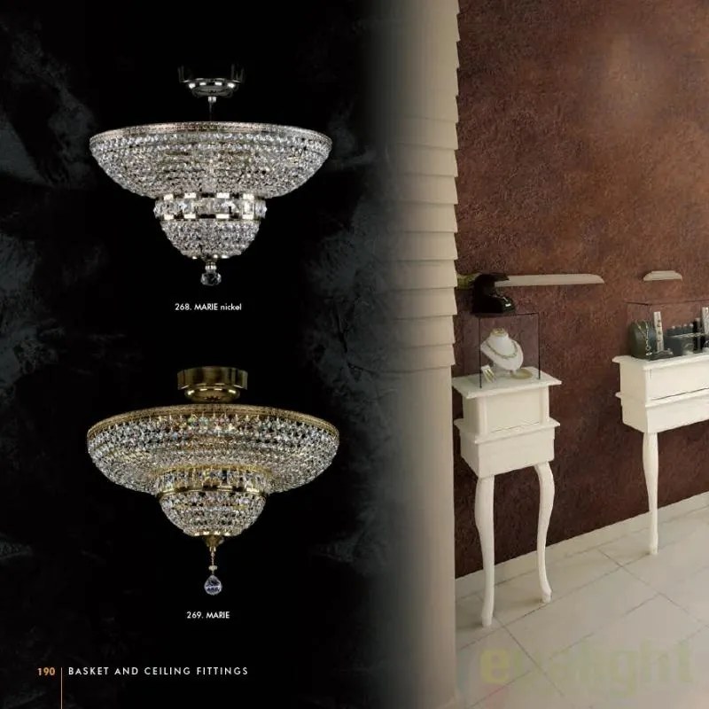 Plafonier cristal Bohemia diametru 45cm Marie CE