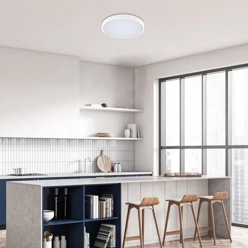 Plafoniera pentru baie, Protectie IP44 Alenzo D-42cm alba