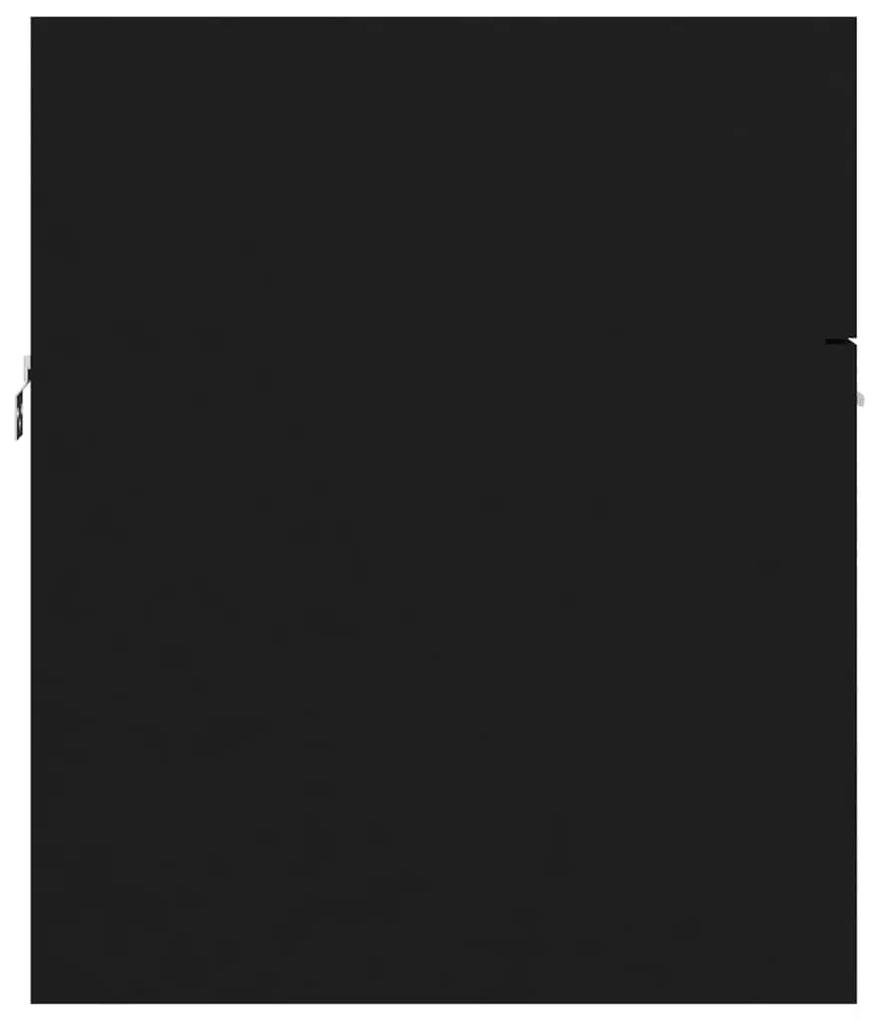 Dulap cu chiuveta incorporata, negru, PAL Negru, 80 x 38.5 x 46 cm