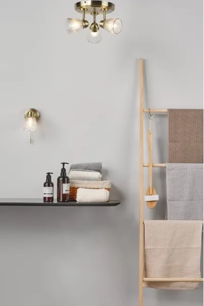Där Lighting CED0775 - Lampă de perete pentru baie CEDRIC, 1xG9/25W/230V, IP44, din alamă
