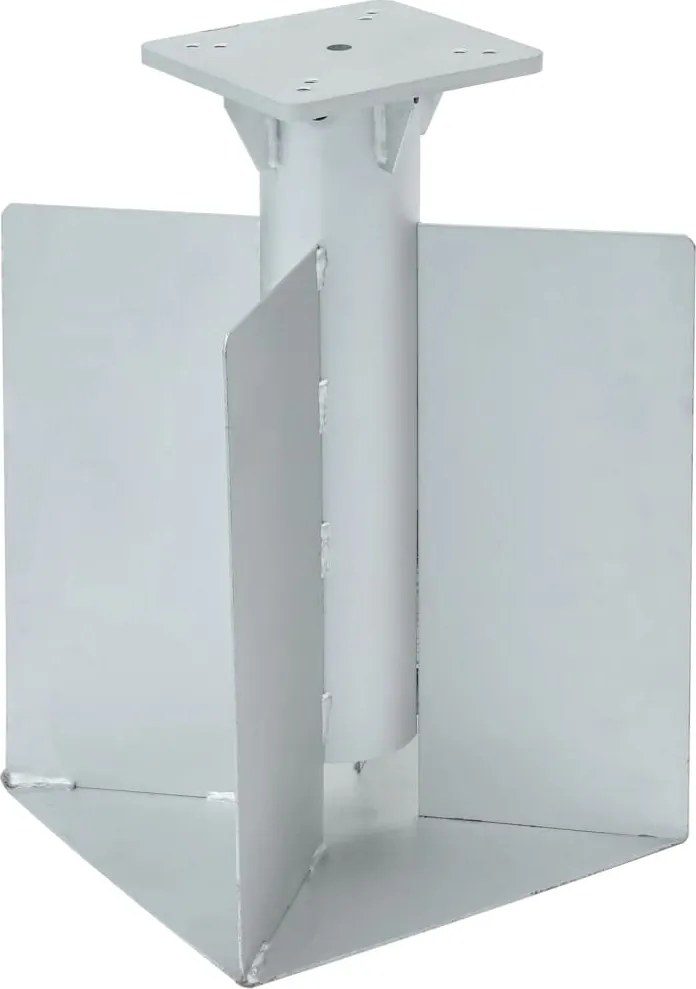 vidaXL Suport umbrelă în pământ, argintiu, 27,5x27,5x45 cm, oțel