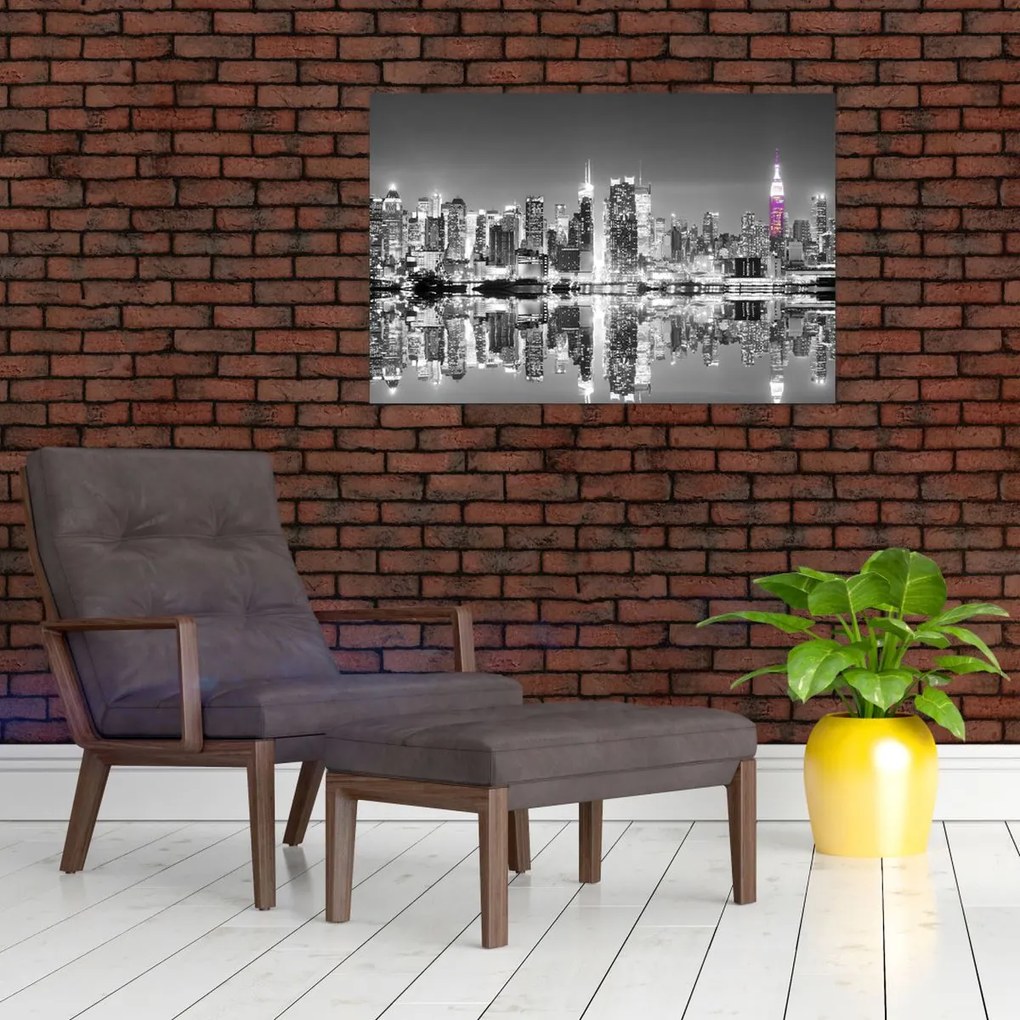 Tablou - New York și zgârie-norii mov (90x60 cm)