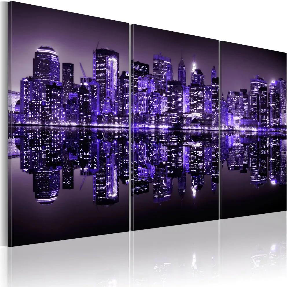 Tablou Bimago - Electrifying violet Manhattan 60x40 cm