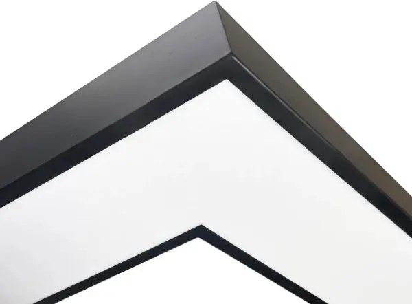 Plafonieră LED/100W/230V 3000/4000/6500K 80x80 cm negru