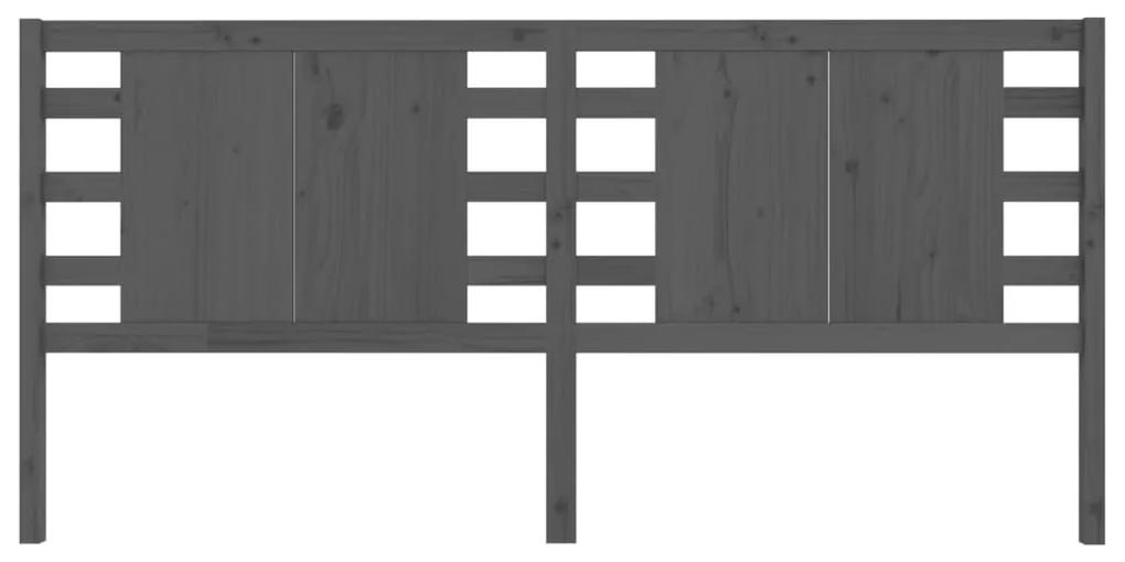 Tablie de pat, gri, 146x4x100 cm, lemn masiv de pin 1, Gri, 146 x 4 x 100 cm