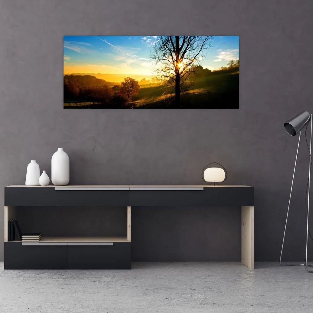 Tablou cu răsăsrit de soare (120x50 cm)