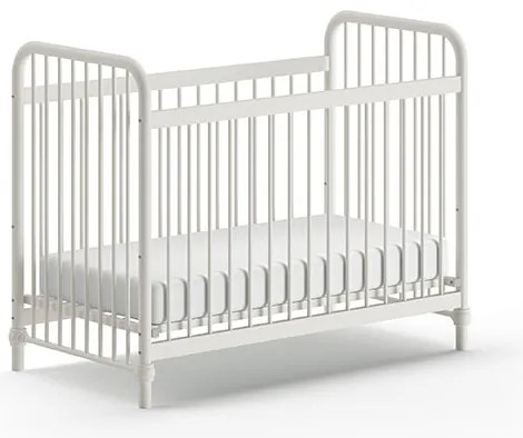 Pătuț Bebeluși BRONXX, Alb Mat, 60 x 120 cm (Metal) – BRONXX – Vipack
