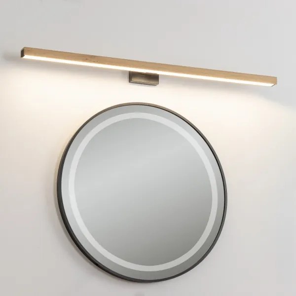 Aplică LED pentru oglindă Brilagi WOODY MIRROR LED/15W/230V IP44 stejar/negru