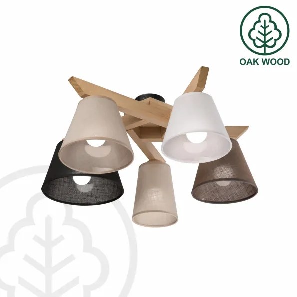 Lustră aplicată Brilagi ANTHONY 5xE14/40W/230V stejar