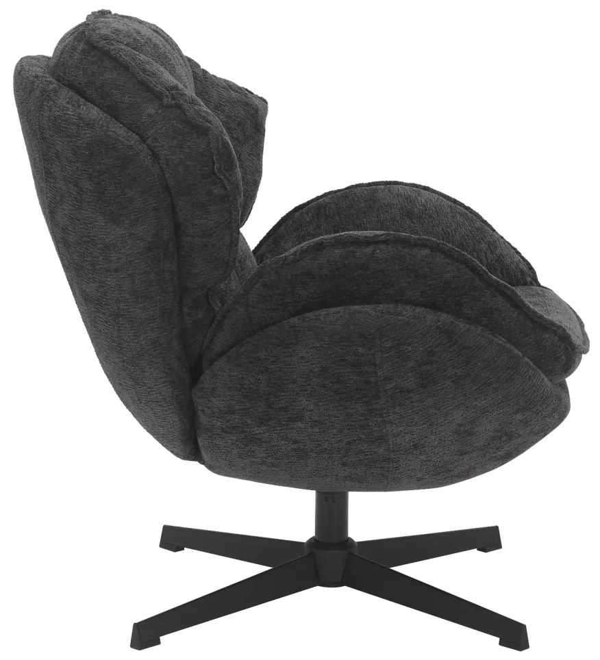 Fotoliu Betty negru/negru Tap.242