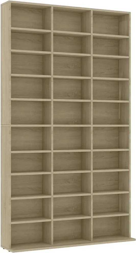 vidaXL Dulap pentru CD-uri stejar sonoma 102x16x177,5 cm lemn compozit