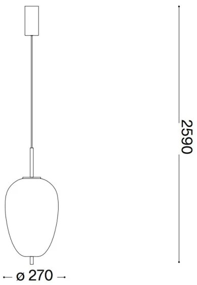 Lustră LED pe cablu Ideal Lux UMILE LED/20W/230V d. 27 cm CRI 90 alamă