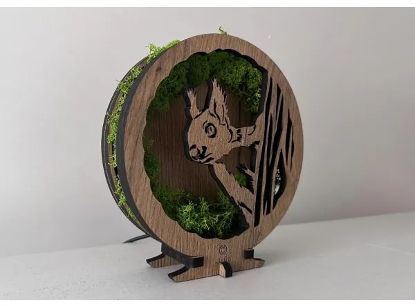 Li-Go 23625/DUB2 - Lampă de masă decorativă LED dimabilă, 12W/230V, 20x22 cm, finisaj stejar