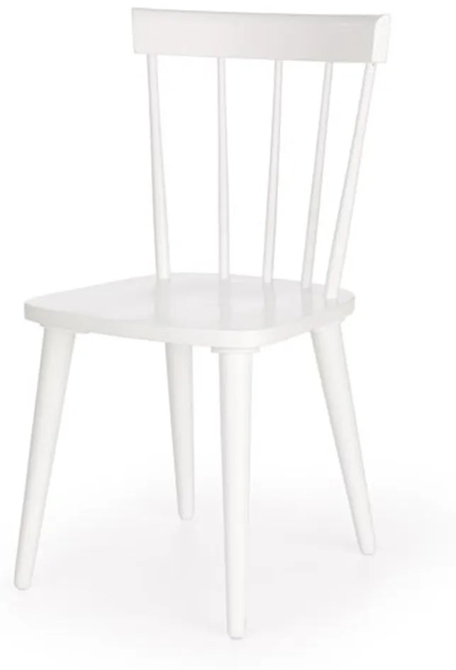 Scaun lemn Barkley alb - H 89 cm