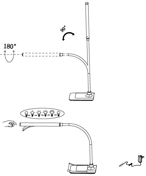 Eglo 96435 - Lampă de masă LED LAROA LED/3,5W/230V alb