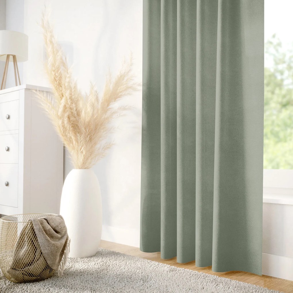 Goldea draperie decorativă loneta - salvie 140x130 cm