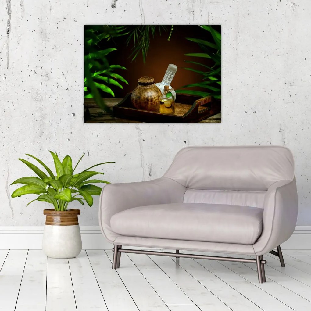 Tablou cu obiectele spa (70x50 cm)