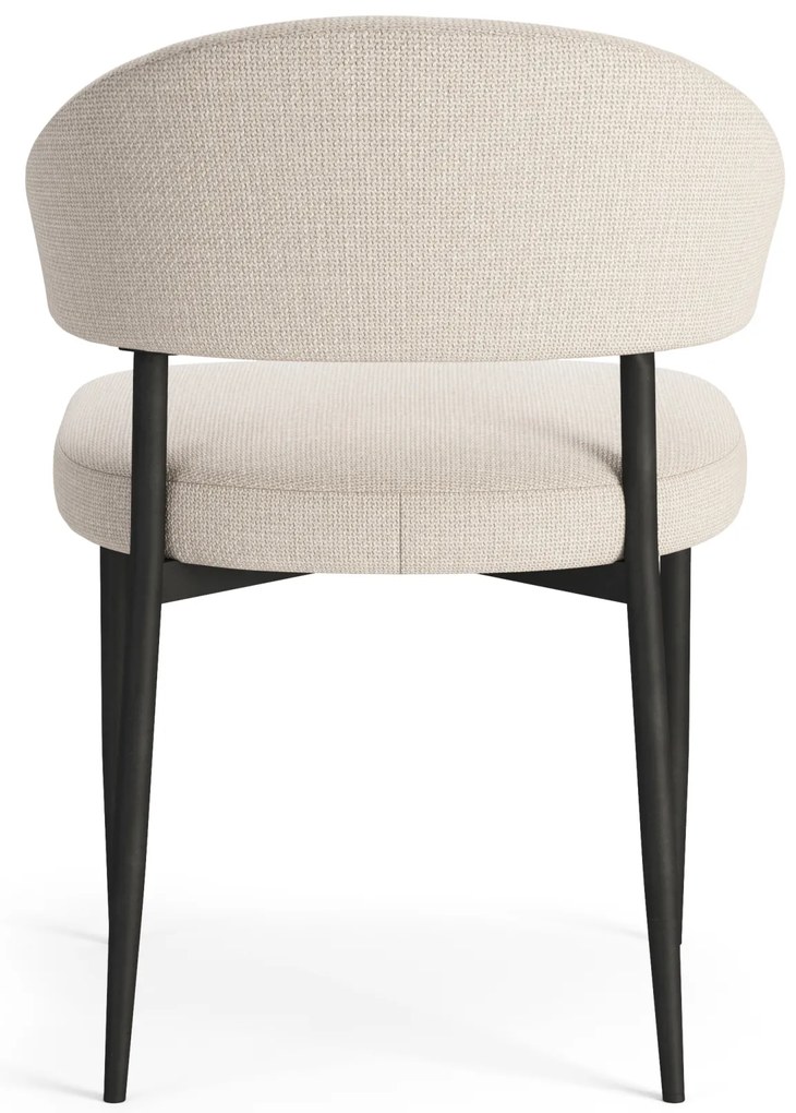 MAZZONI EXPORT IRIS Bej (material Basel 24) - SCAUN MODERN TAPIȚAT PENTRU SALON/SUFRAGERIE LOFT