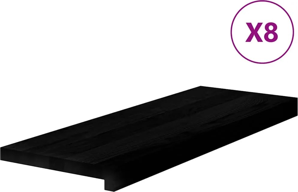 vidaXL Trepte de scară 8 buc maro închis lemn masiv de stejar