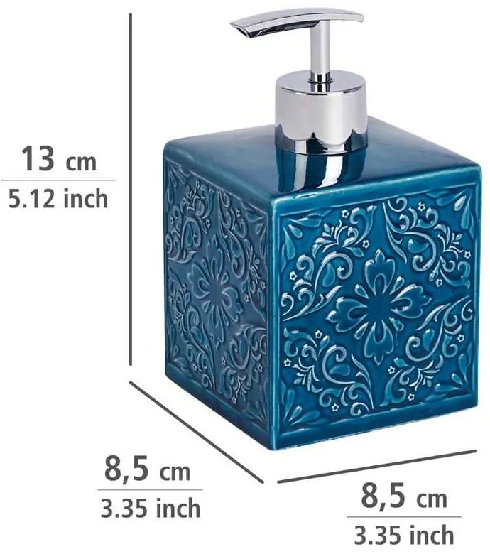 Set de accesorii de baie albastru închis din ceramică Cordoba – Wenko