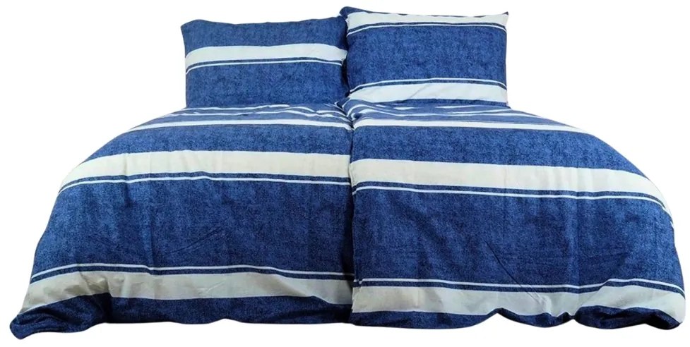 Lenjerie de pat din bumbac Renforce BLUE LINE albastru Dimensiunile lenjeriei: 70 x 90 cm | 140 x 200 cm