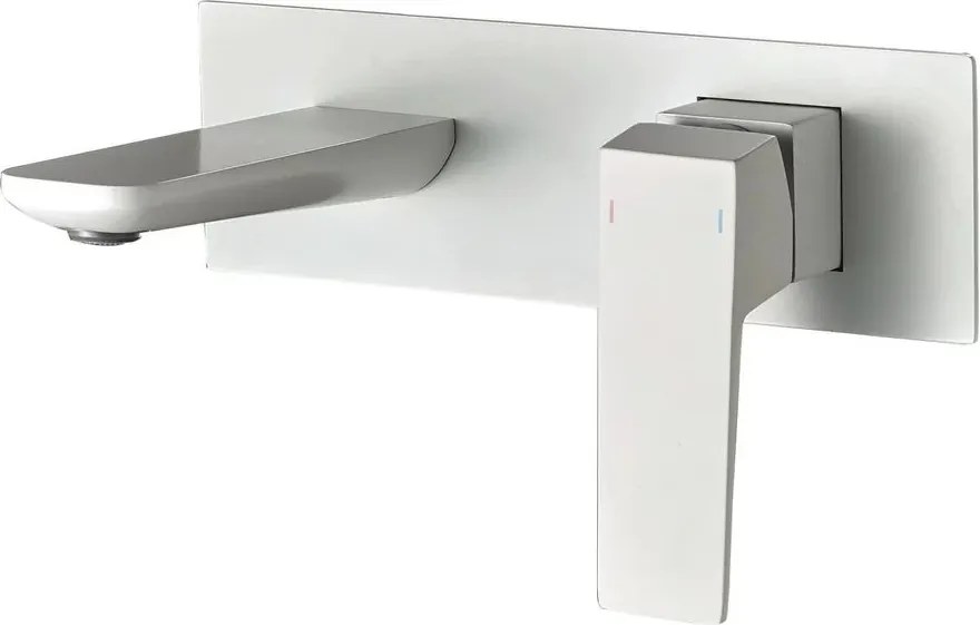 Baterie lavoar incastrata Inter Ceramic Elinor monocomanda alb mat cu corp ingropat