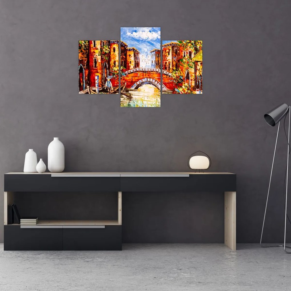 Tablou - Pictură în ulei a orașului III. (90x60 cm)