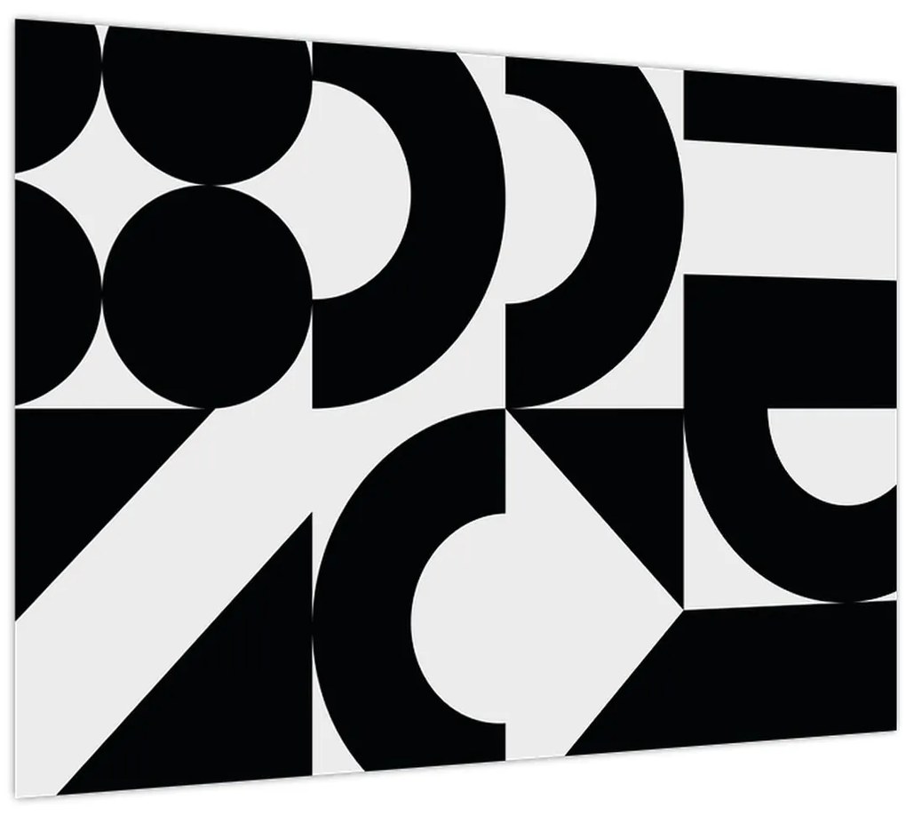 Tablou pe sticlă - Abstracție geometrică N⁰2 (70x50 cm)