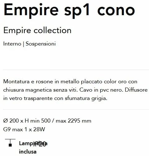 Pendul design modern Empire sp1 cono