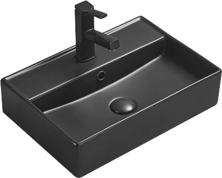 Mexen Blanca Lavoar pentru blat 50 x 35 cm, negru mat - 21105085