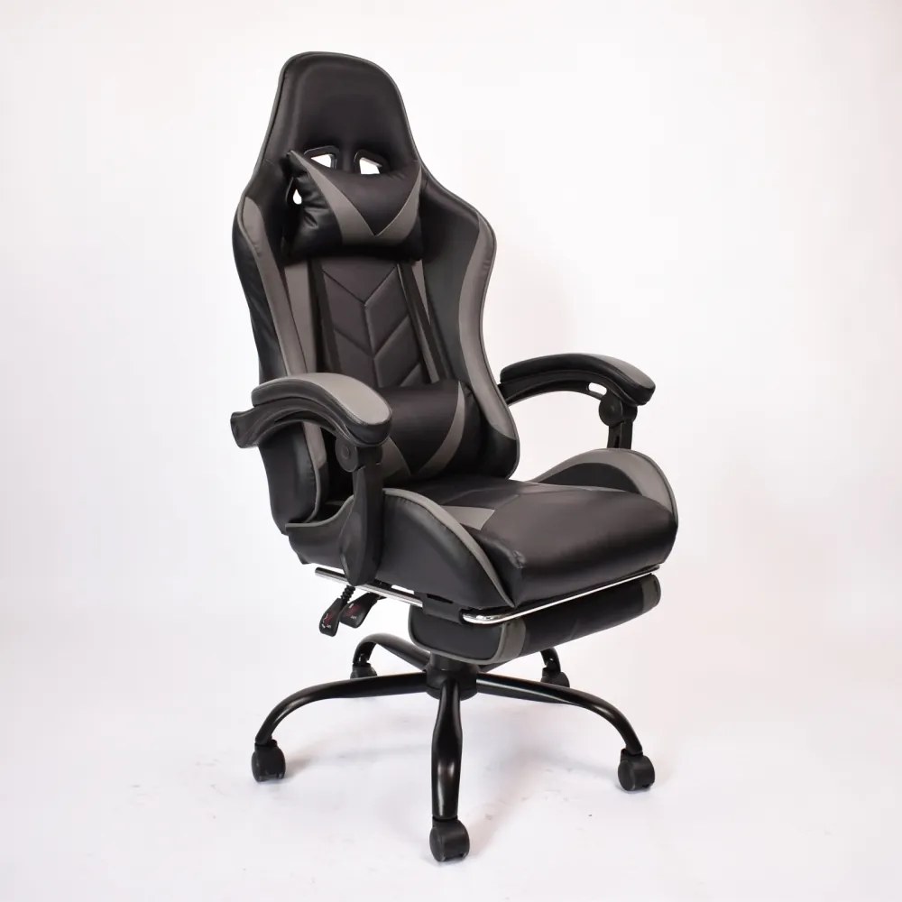 RESIGILAT- Scaun gaming, funcție recliner, suport picioare, SIG LD002, Negru/Gri