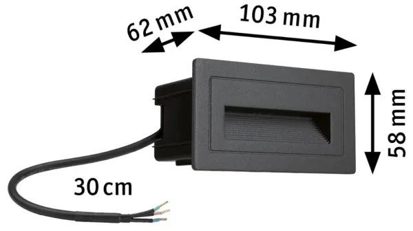 Corp de iluminat încastrat de exterior LED/4W IP44 LONG 230V Paulmann 94383