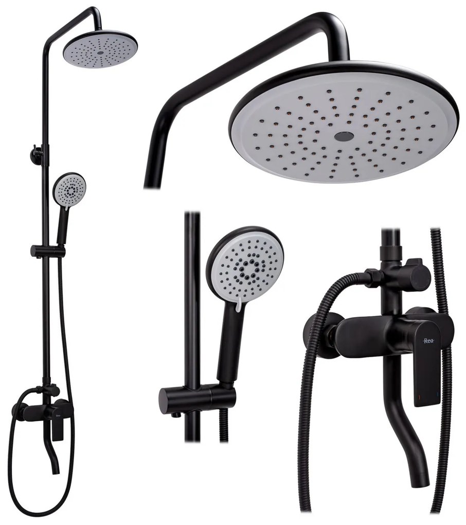 Baterie pentru dus Verso neagra