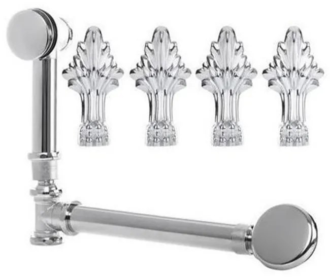 Picioare și scurgere ACHR pentru cada de baie independentă Antica, cromate