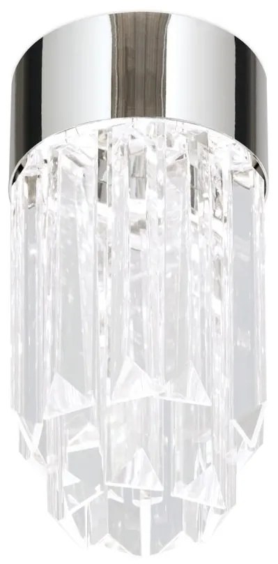 Plafoniera cu cristal K9 design elegant PRISM crom