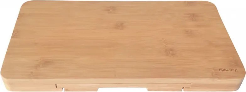Set de brânză Kinghoff KH 1567, 40 cm, 5 bucăți, sertar, bambus