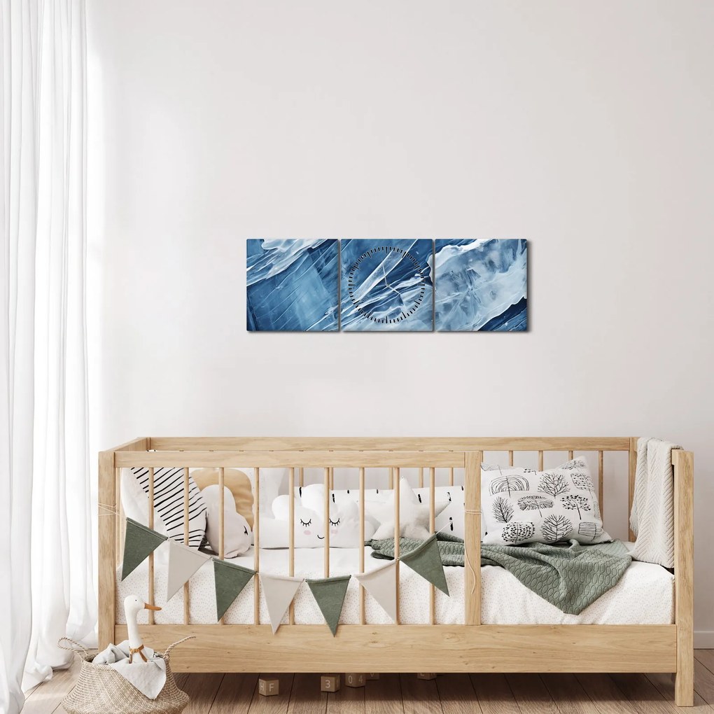 Tablou - Detaliu de pictură (cu ceas) (90x30 cm)