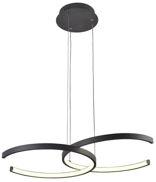 Lustră LED dimabilă pe cablu LED/50W/230V 3000-6500K + telecomandă