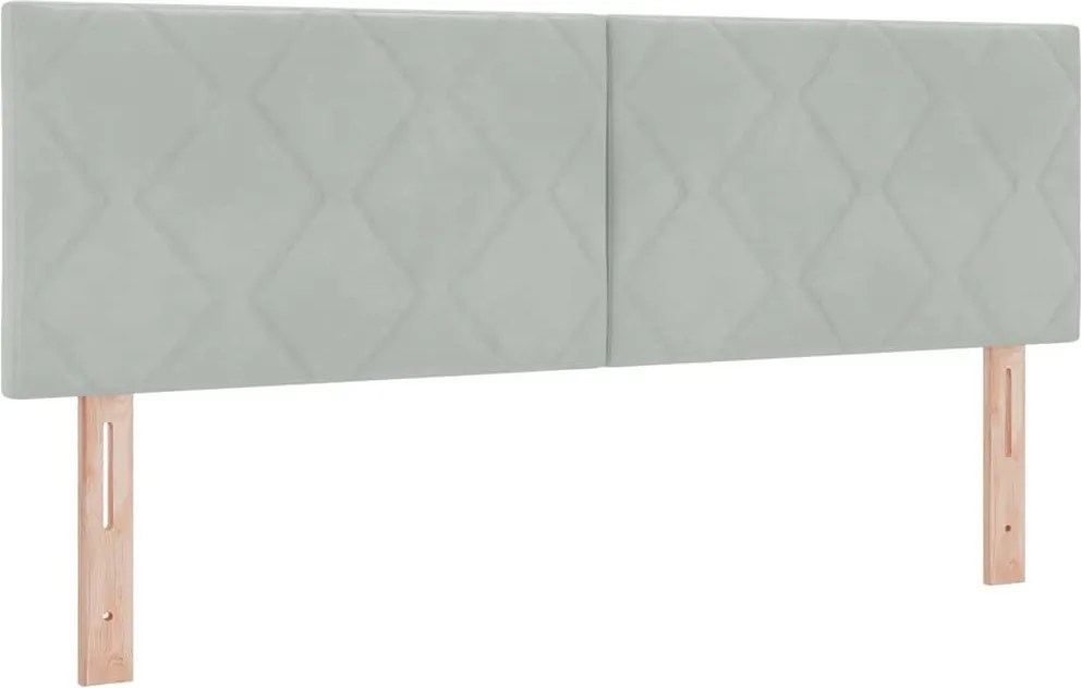 vidaXL Tăblie cap Gri deschis 144 cm Catifea