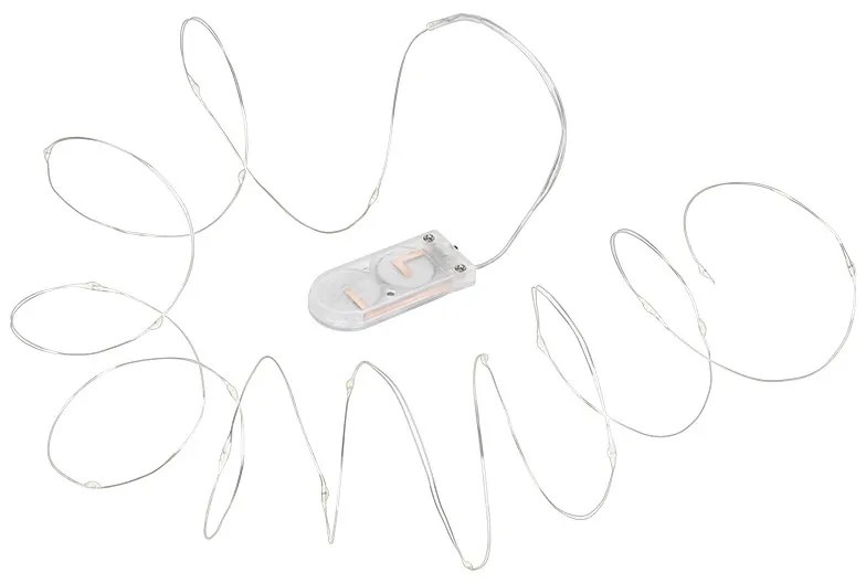 Sir luminos nanoLED, 20 leduri, 1.9 metri, 3.6W, cu baterii, lumina rece, Rebel