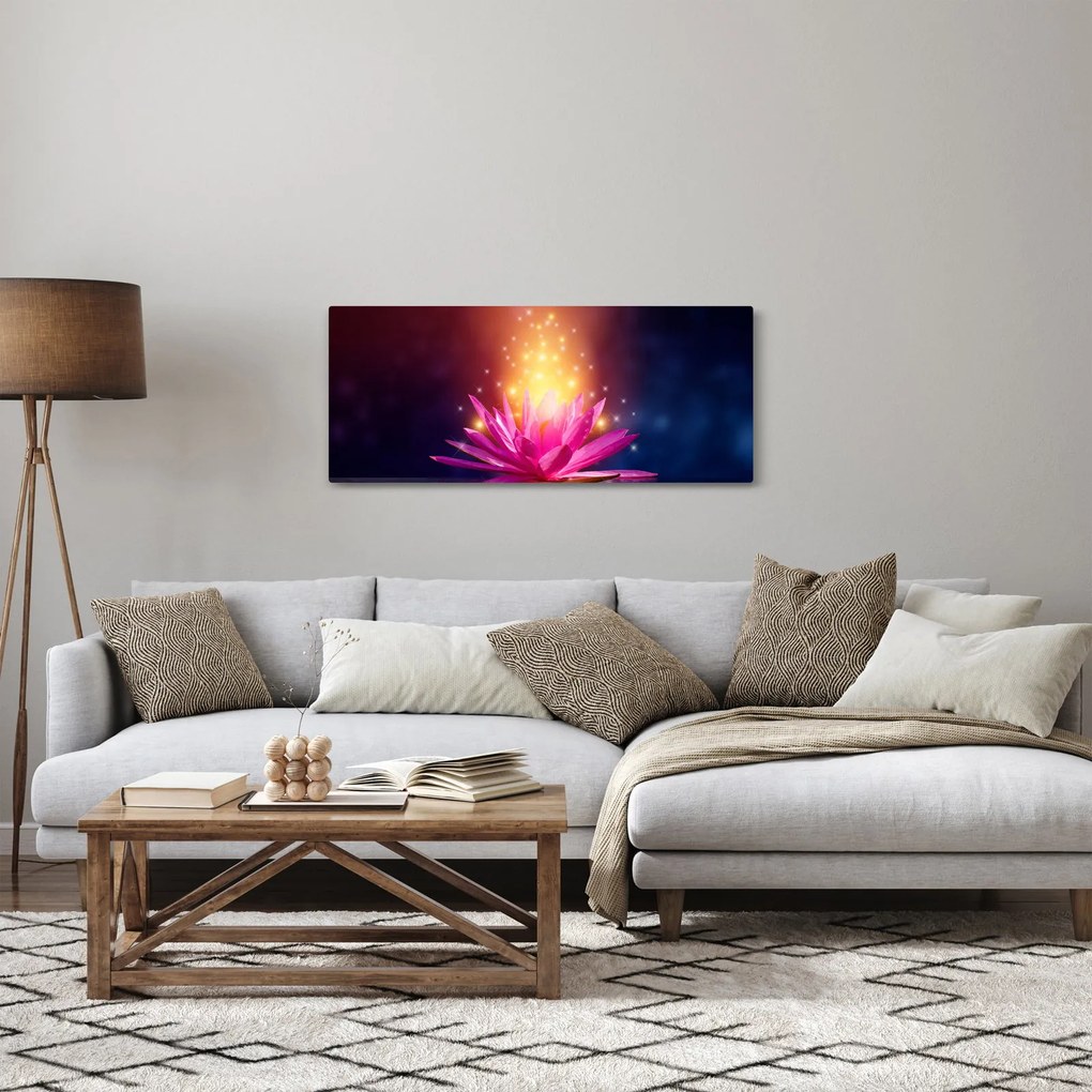 Tablou cu lotus pe apă (120x50 cm)