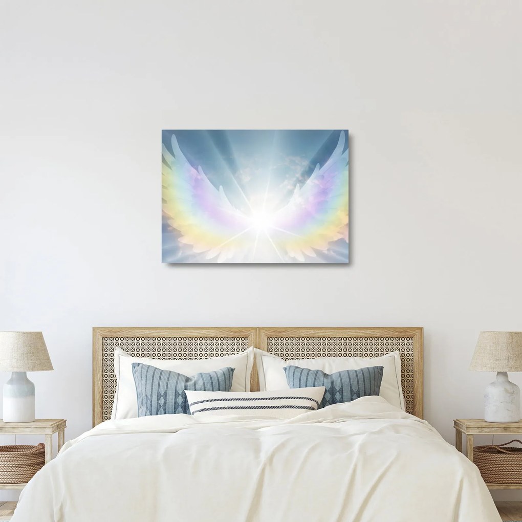 Tablou pe sticlă - Aura angelică (70x50 cm)