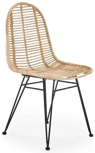 Scaun de sufragerie  Kaw  (natural + Negru). 1048770