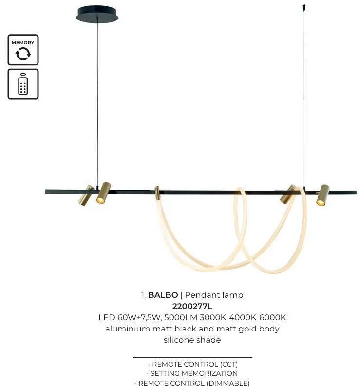 Lustra suspendata moderna LED BALBO